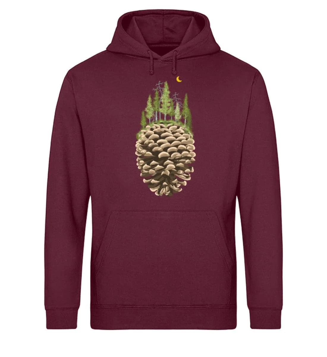 Bäume auf Tannenzapfen - Unisex Basic Bio Hoodie