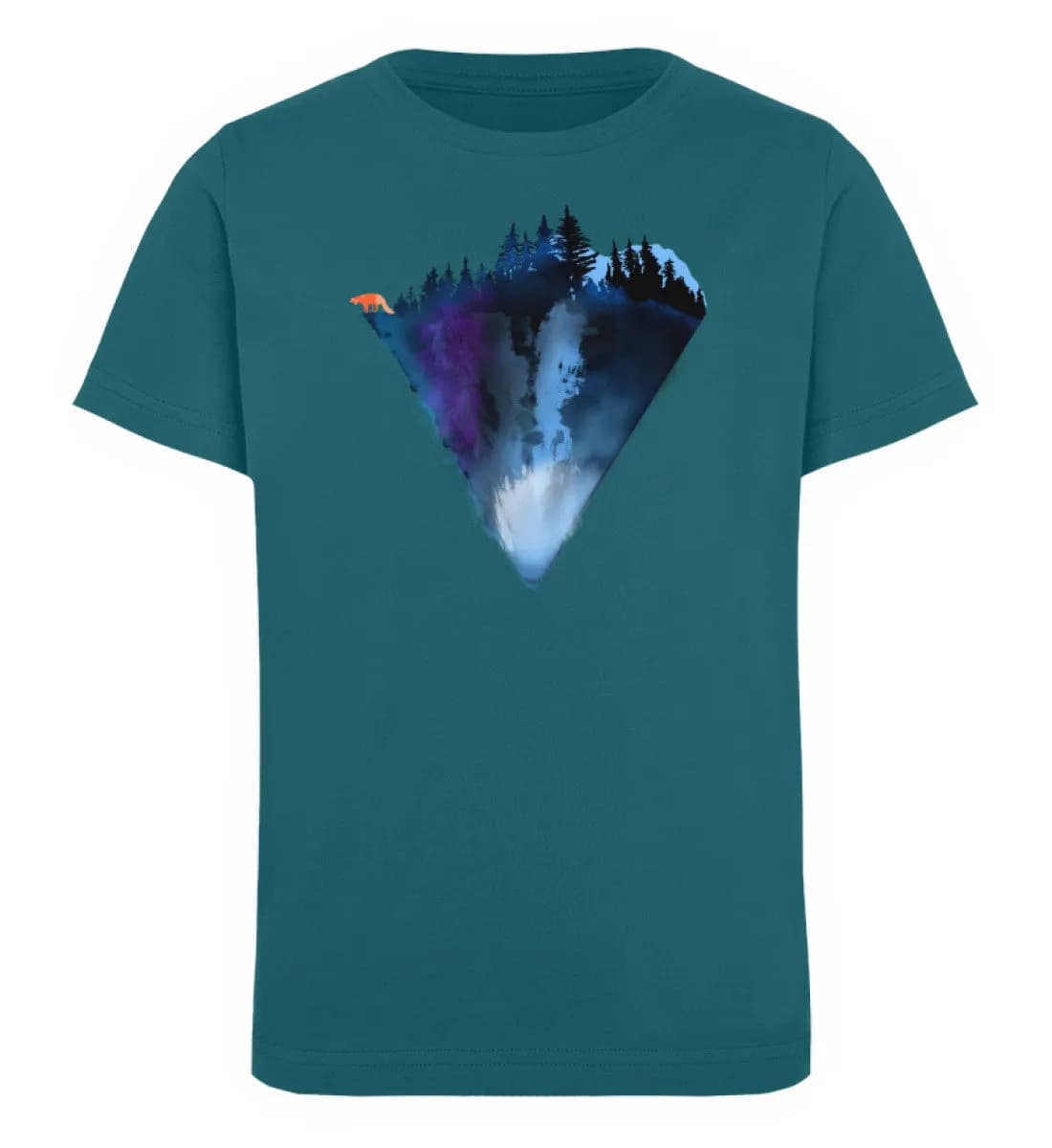 Dreiecksberg mit Fuchs - Kinder Bio T-Shirt
