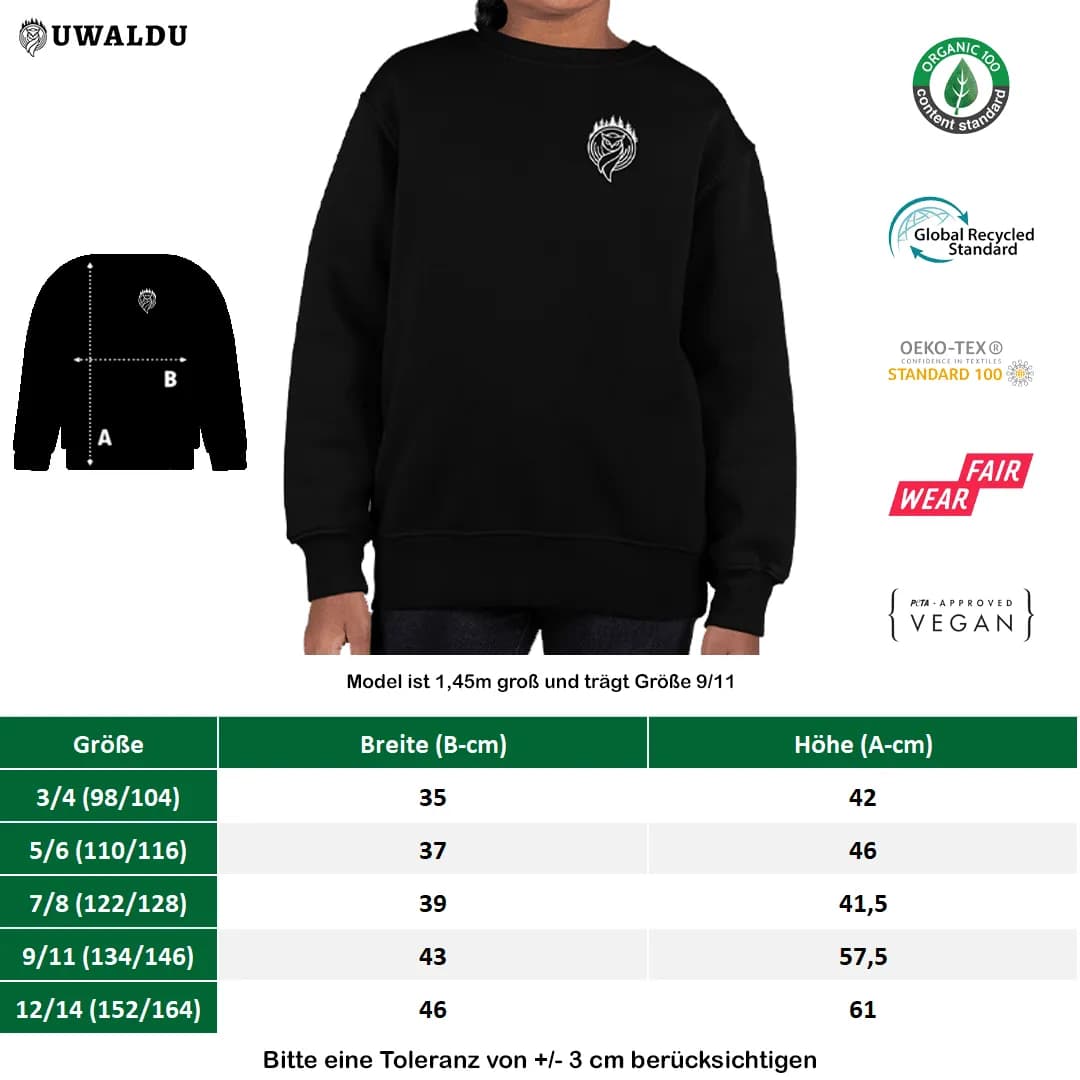 Blumen - Kinder Bio Sweatshirt