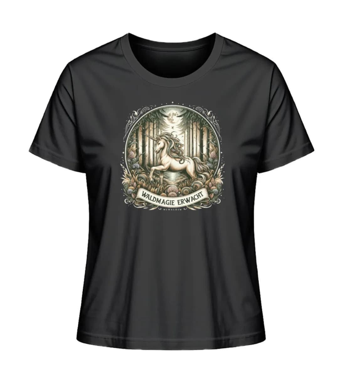 Einhorn Waldmagie erwacht - Damen Premium Bio Shirt
