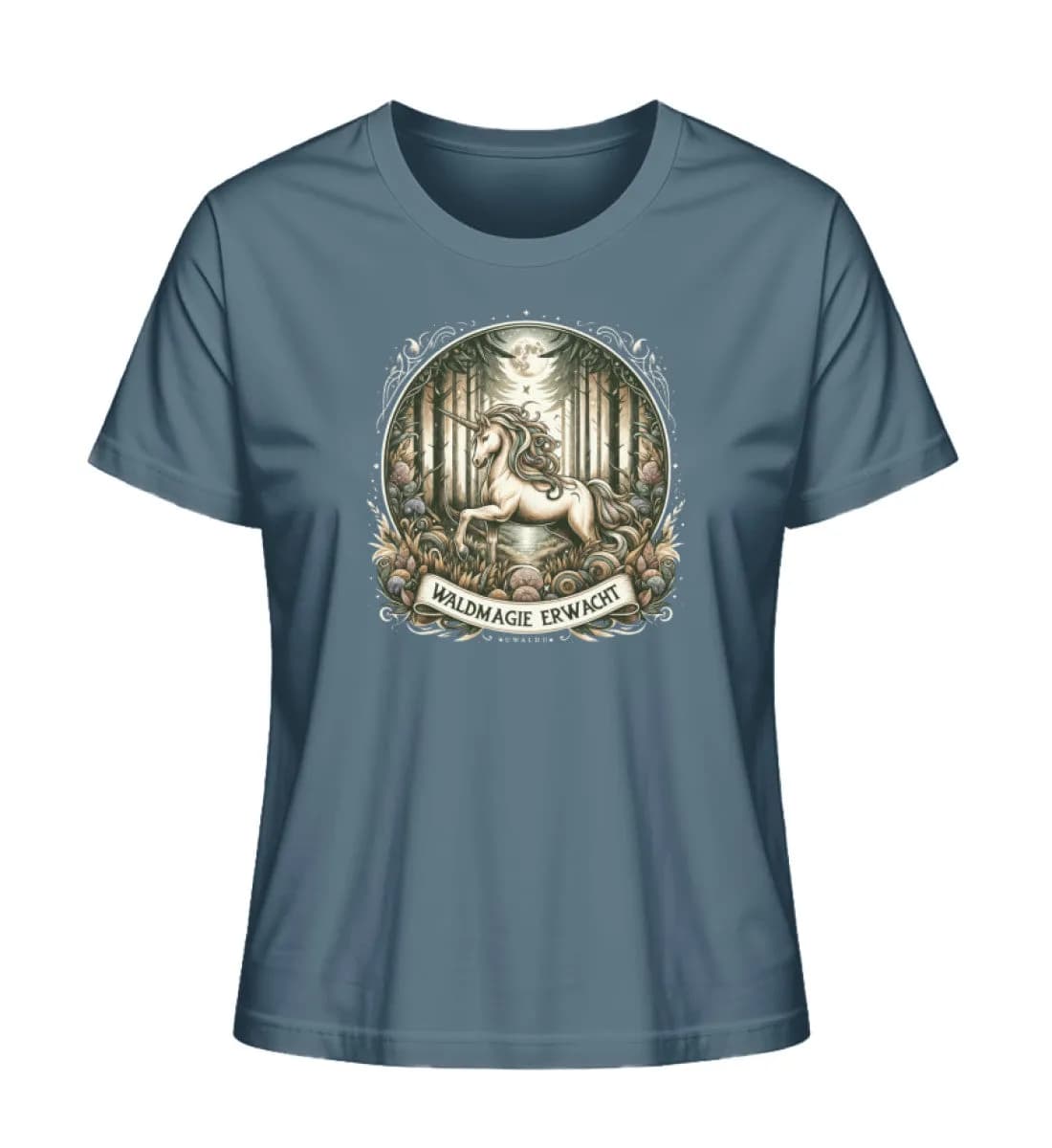 Einhorn Waldmagie erwacht - Damen Premium Bio Shirt
