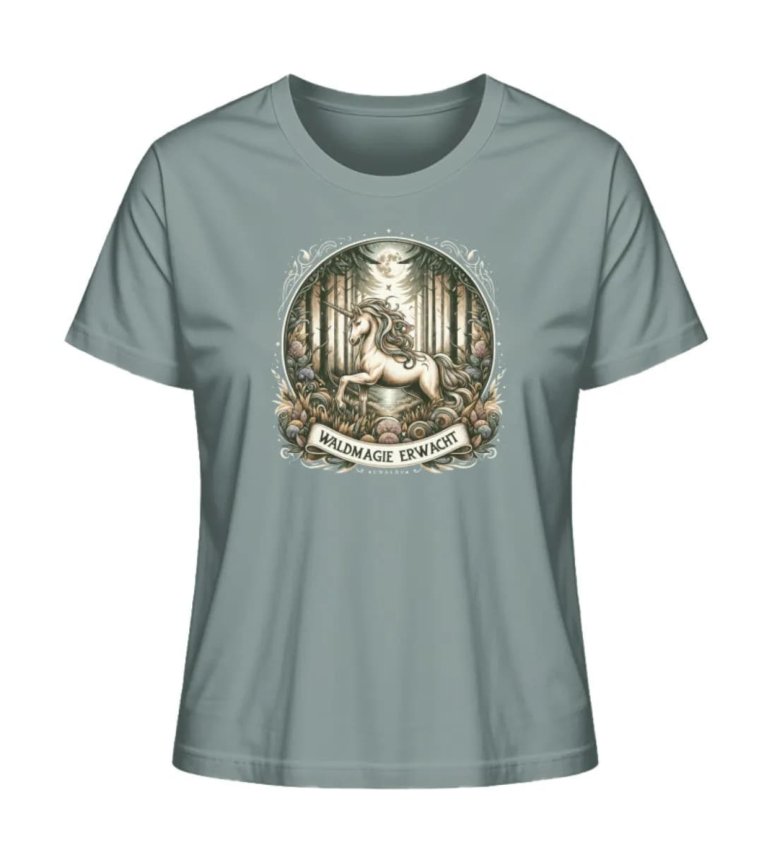 Einhorn Waldmagie erwacht - Damen Premium Bio Shirt