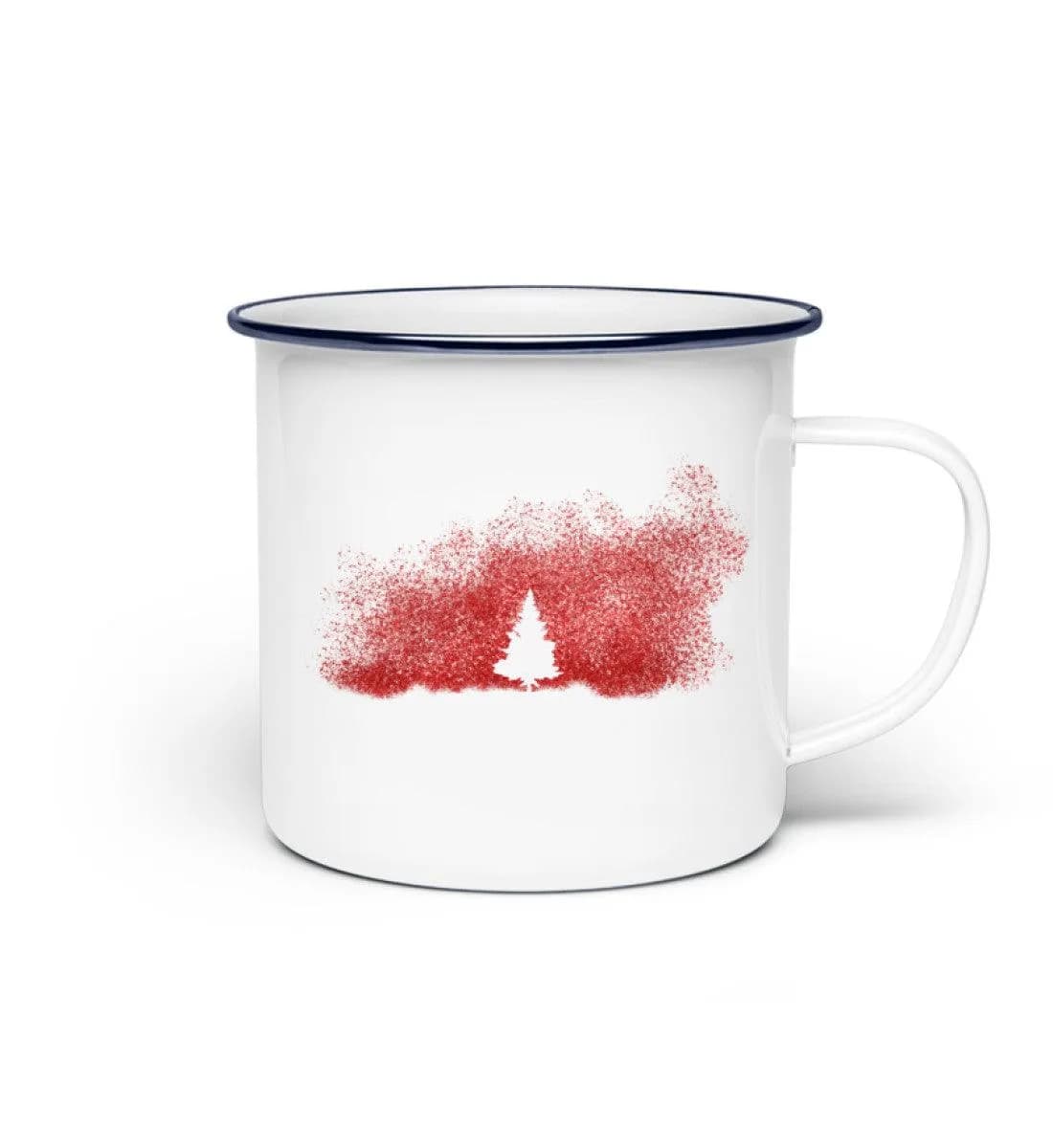 Baum im Sternenhimmel - Emaille Tasse