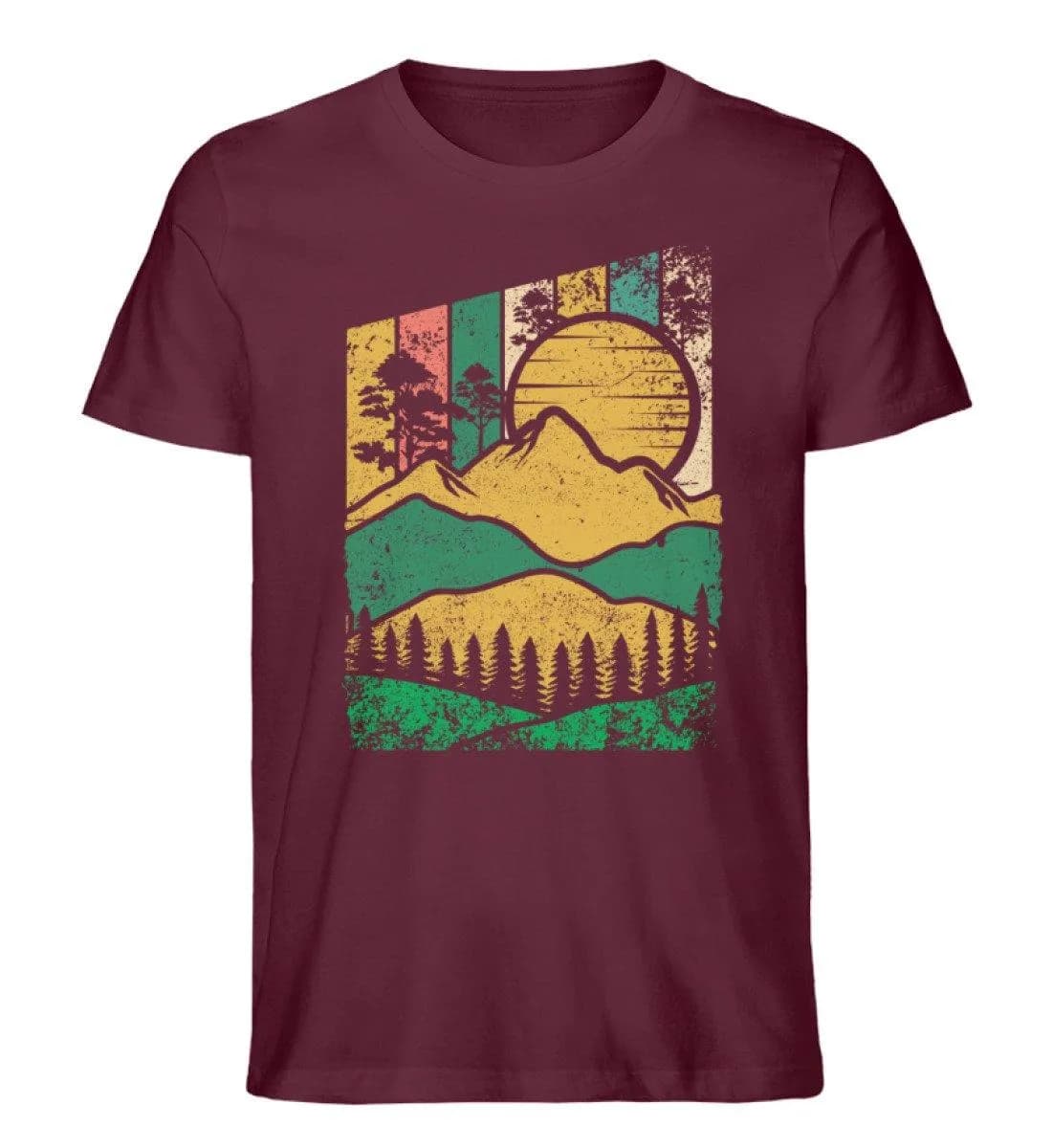 Berg Wald Sonne - Herren Premium Bio Shirt