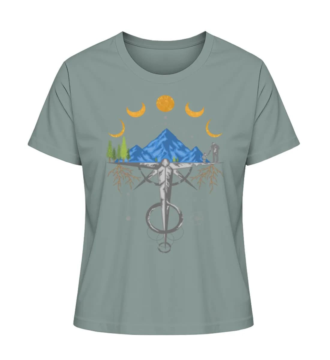 Harmonie der Berge - Damen Premium Bio Shirt