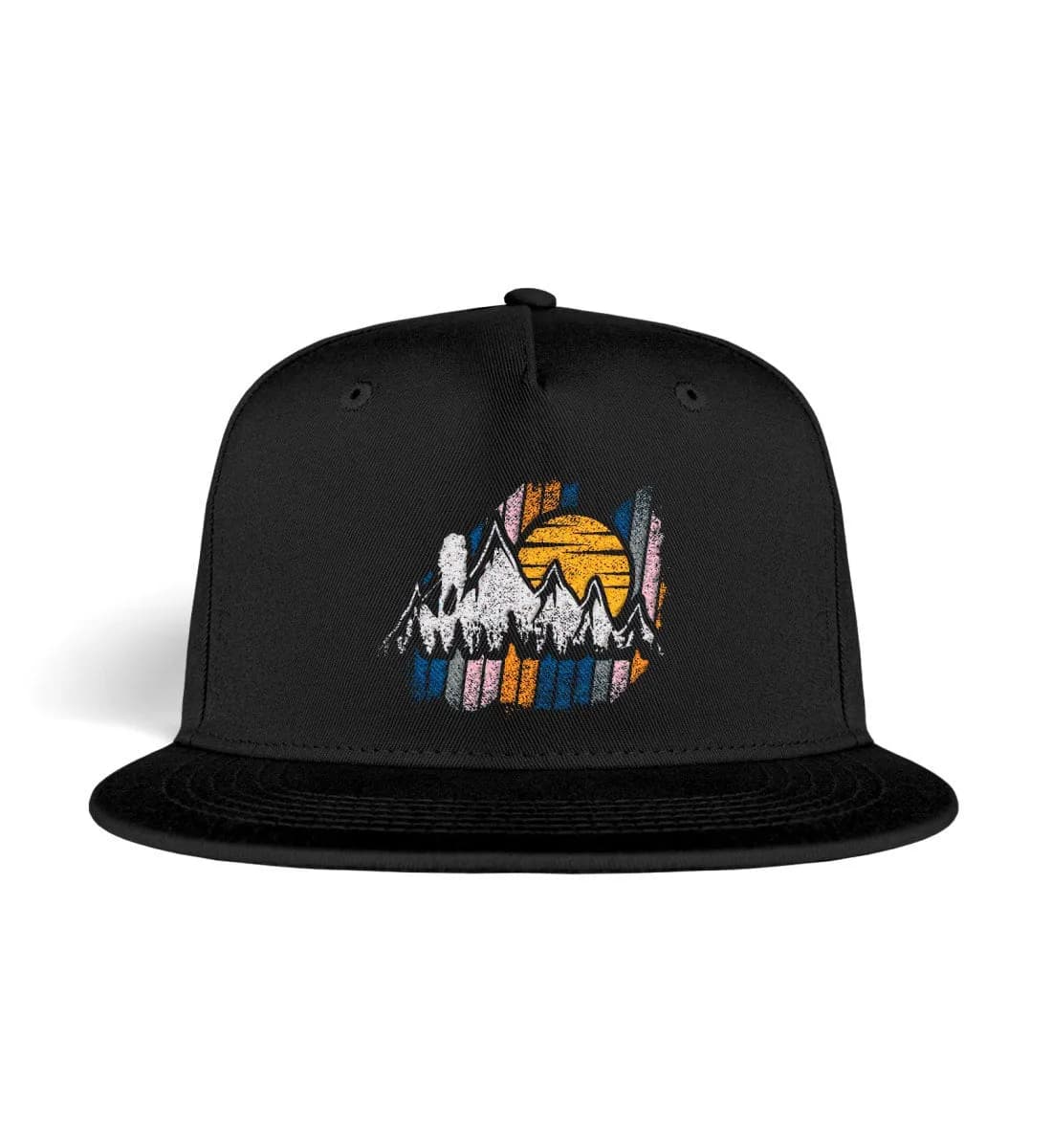 Berge mit Sonne - Snapback Cap mit Stick