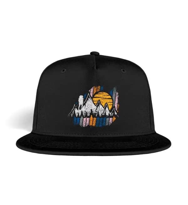 Berge mit Sonne - Snapback Cap mit Stick