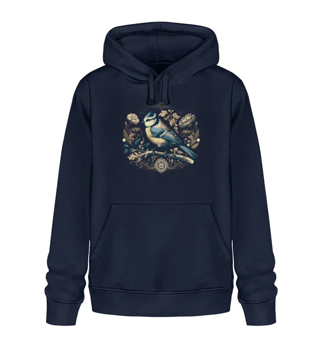 Blaumeise Retroblumen - Unisex Basic Bio Hoodie