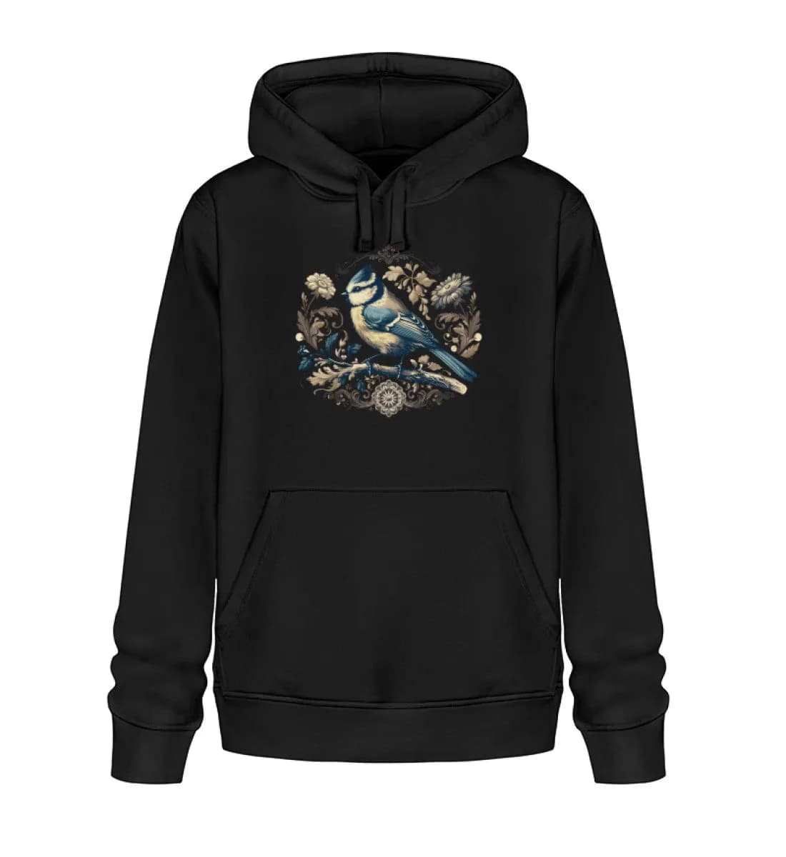 Blaumeise Retroblumen - Unisex Basic Bio Hoodie