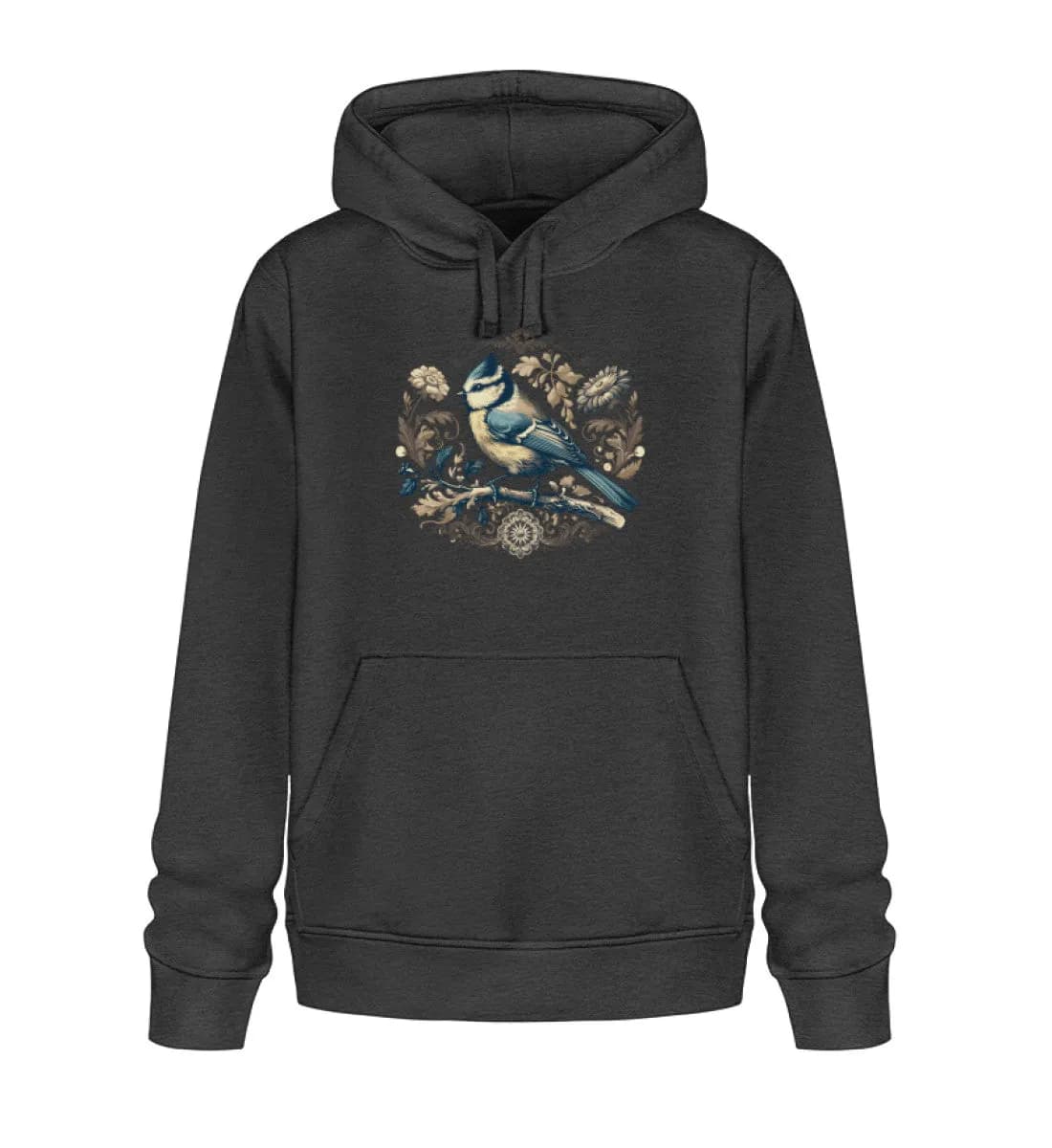 Blaumeise Retroblumen - Unisex Basic Bio Hoodie