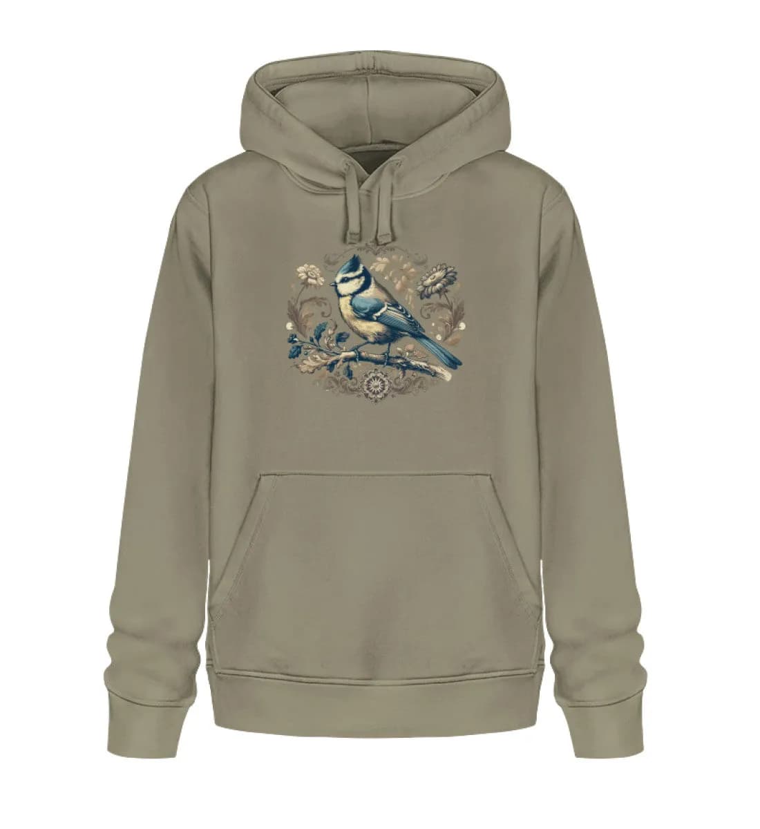 Blaumeise Retroblumen - Unisex Basic Bio Hoodie
