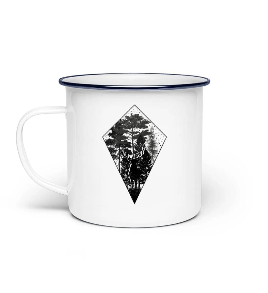 Hirsch im Wald Drachendreieck - Emaille Tasse