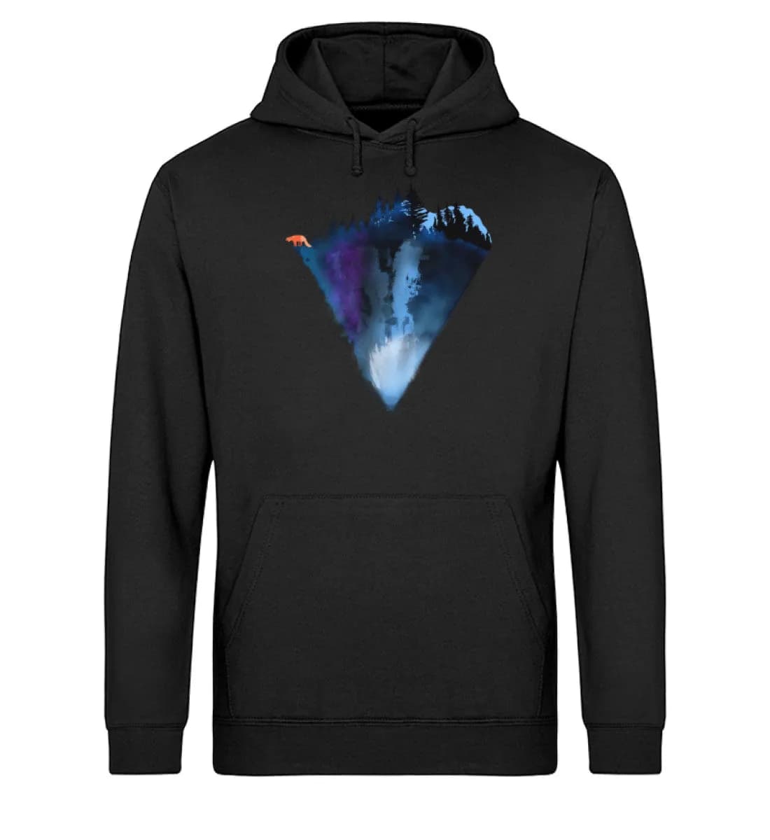 Dreiecksberg mit Fuchs - Unisex Basic Bio Hoodie
