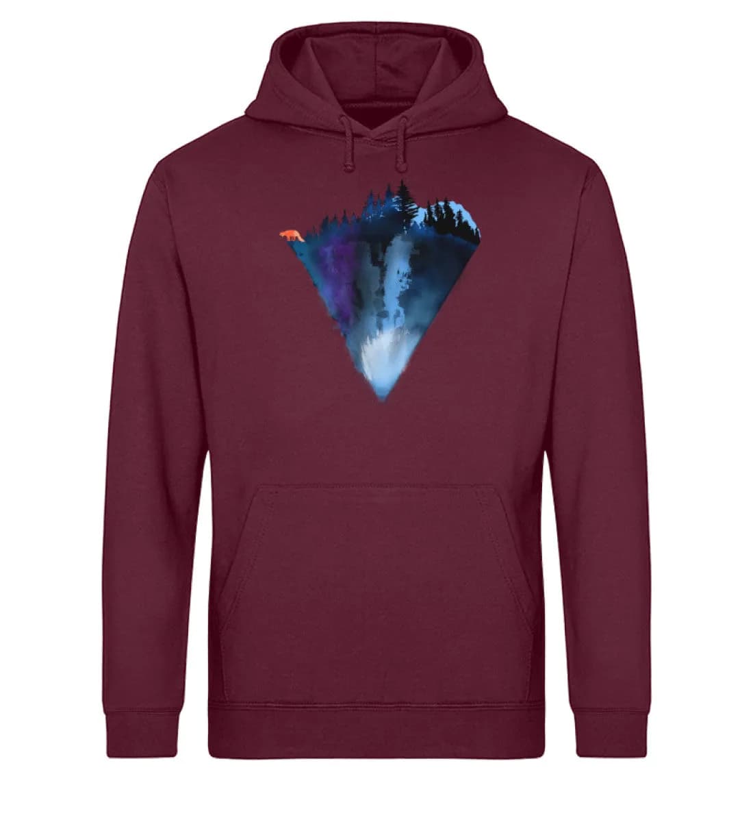 Dreiecksberg mit Fuchs - Unisex Basic Bio Hoodie