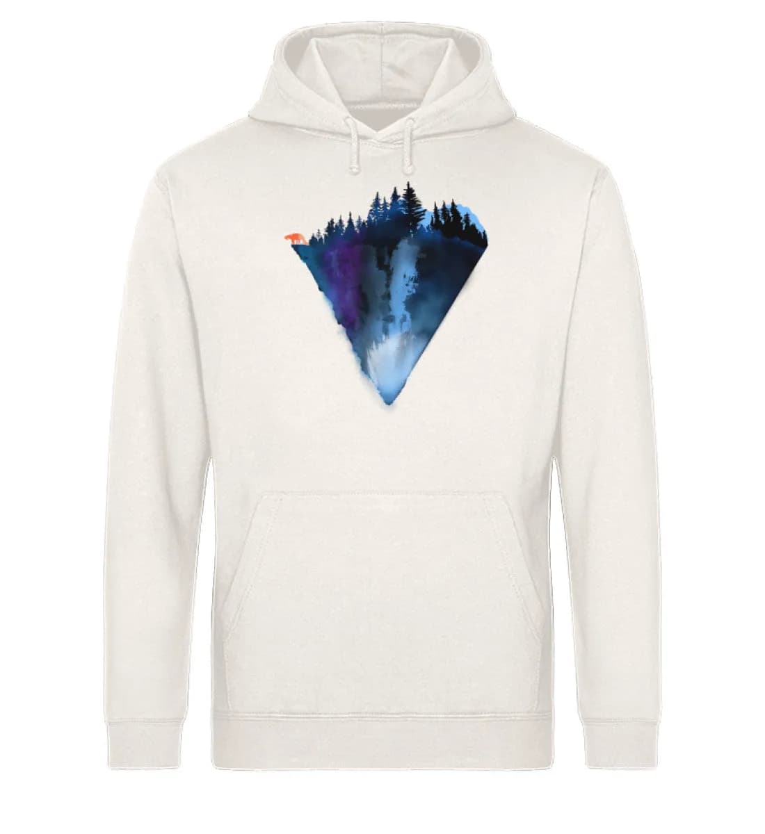 Dreiecksberg mit Fuchs - Unisex Basic Bio Hoodie