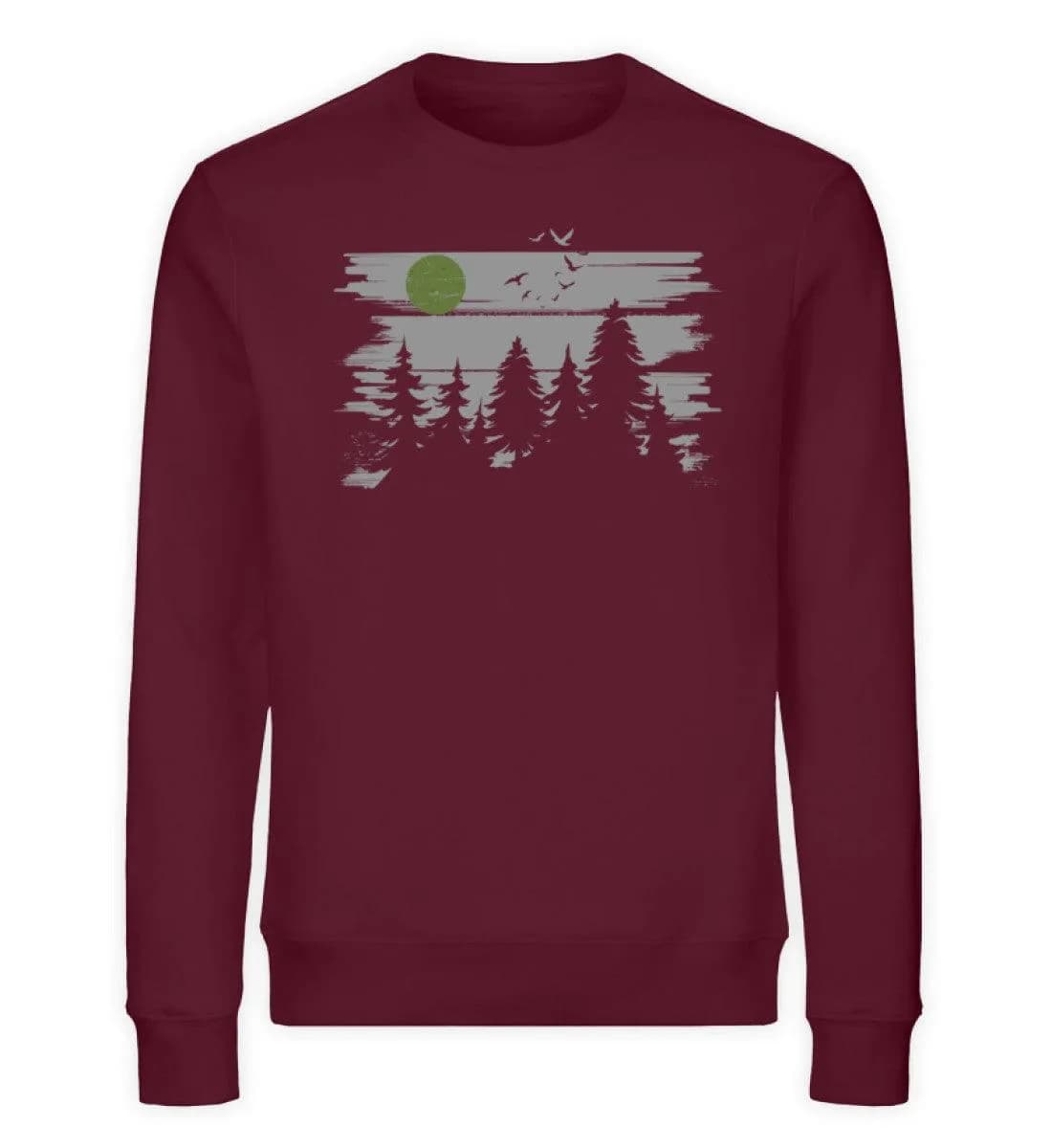 Wald mit Vollmond - Unisex Bio Sweatshirt