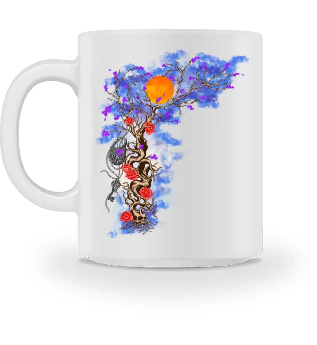 Padlock with roses - Tasse