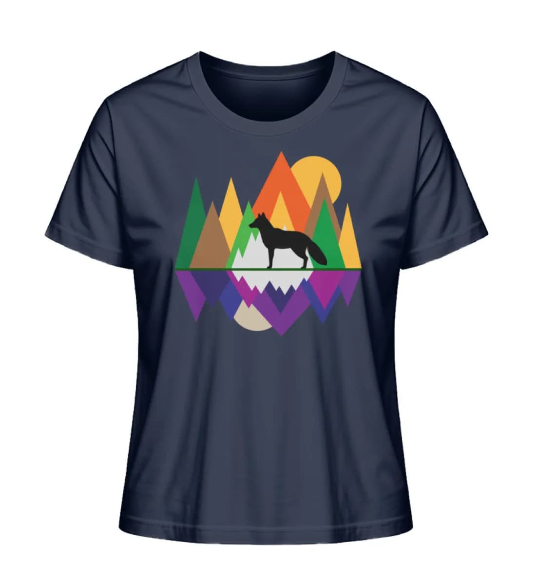 Fuchs im Wald Geometrisch - Damen Premium Bio Shirt