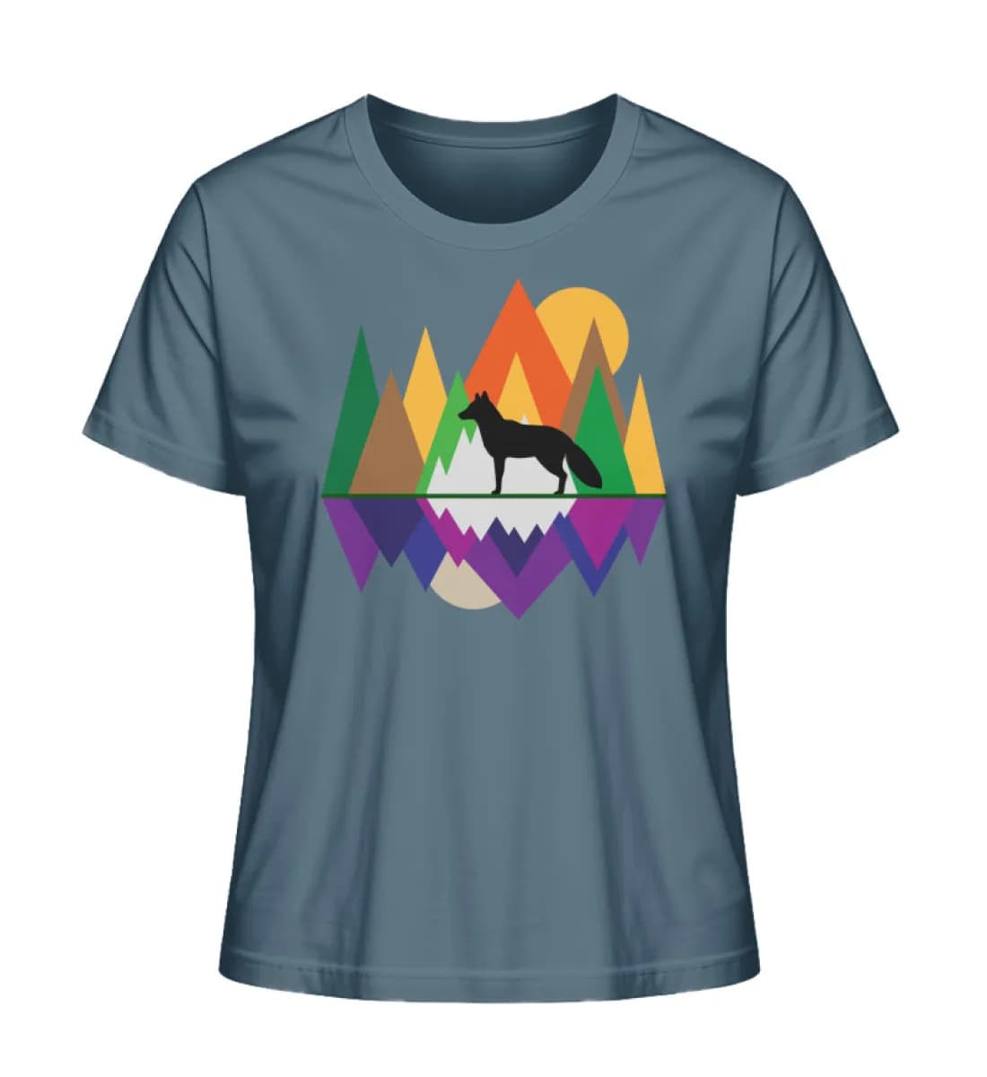 Fuchs im Wald Geometrisch - Damen Premium Bio Shirt