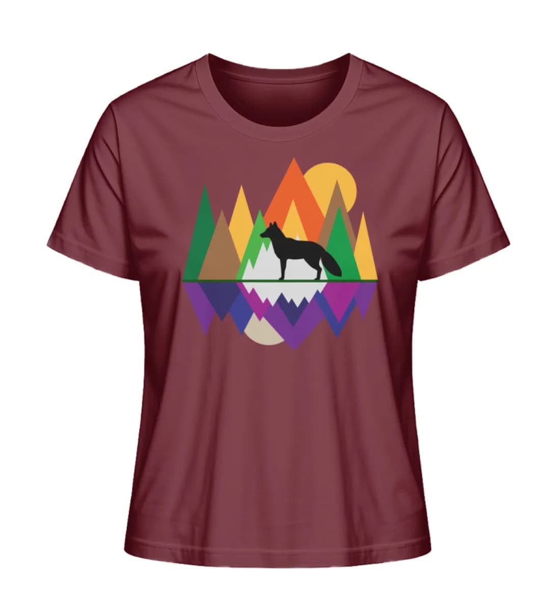Fuchs im Wald Geometrisch - Damen Premium Bio Shirt