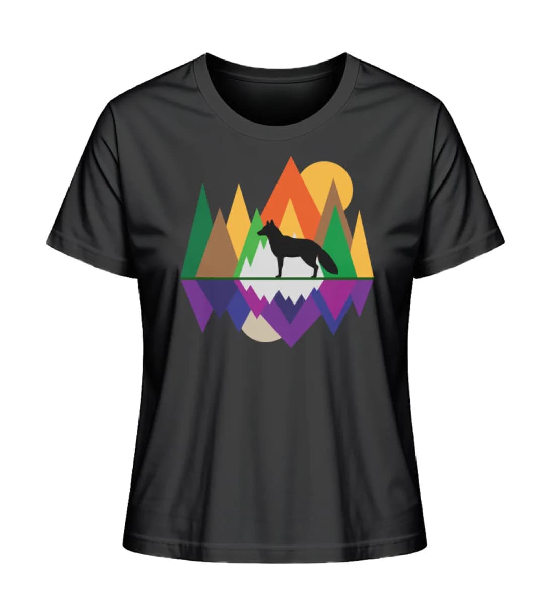 Fuchs im Wald Geometrisch - Damen Premium Bio Shirt