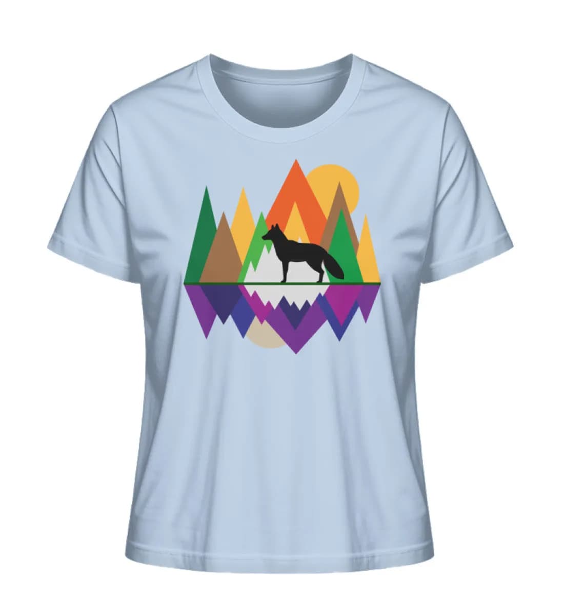 Fuchs im Wald Geometrisch - Damen Premium Bio Shirt