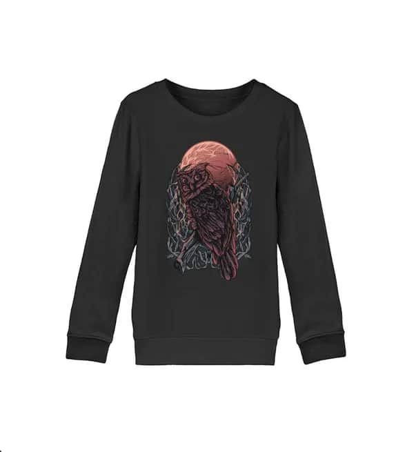 Eule Blutmond - Kinder Bio Sweatshirt