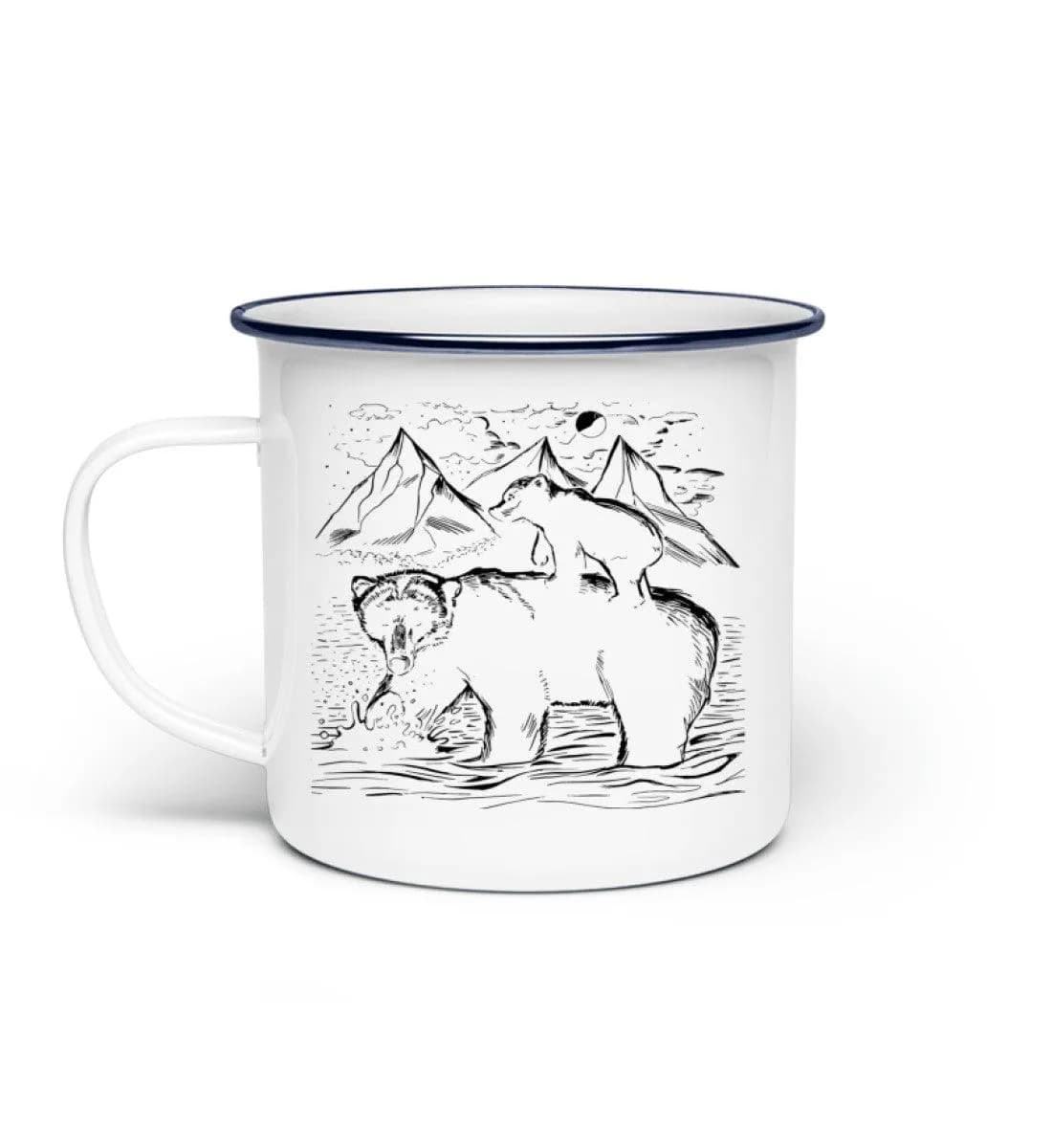 Big Bear & little bear - Emaille Tasse