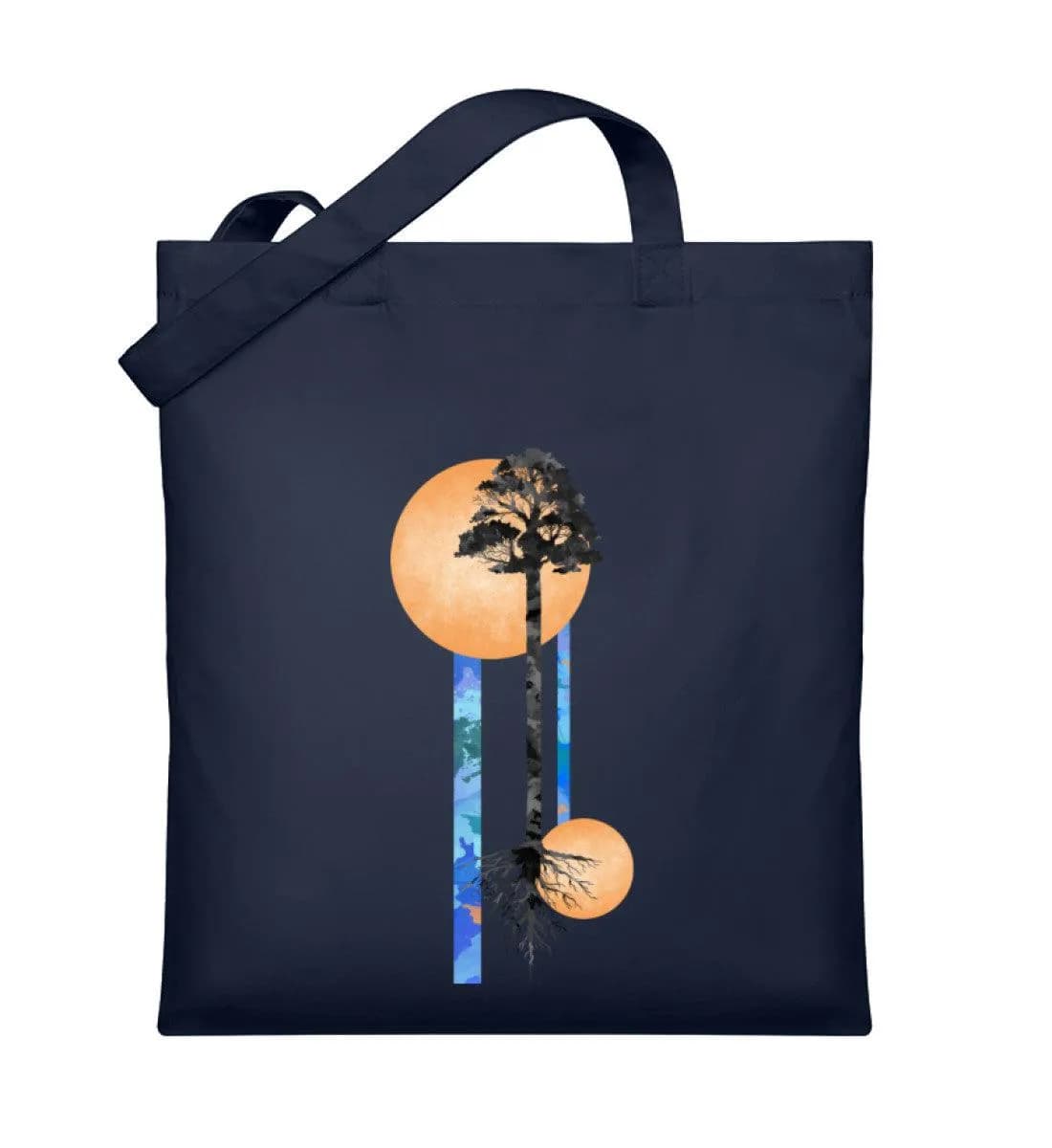 Long Watercolor tree - Organic Jutebeutel