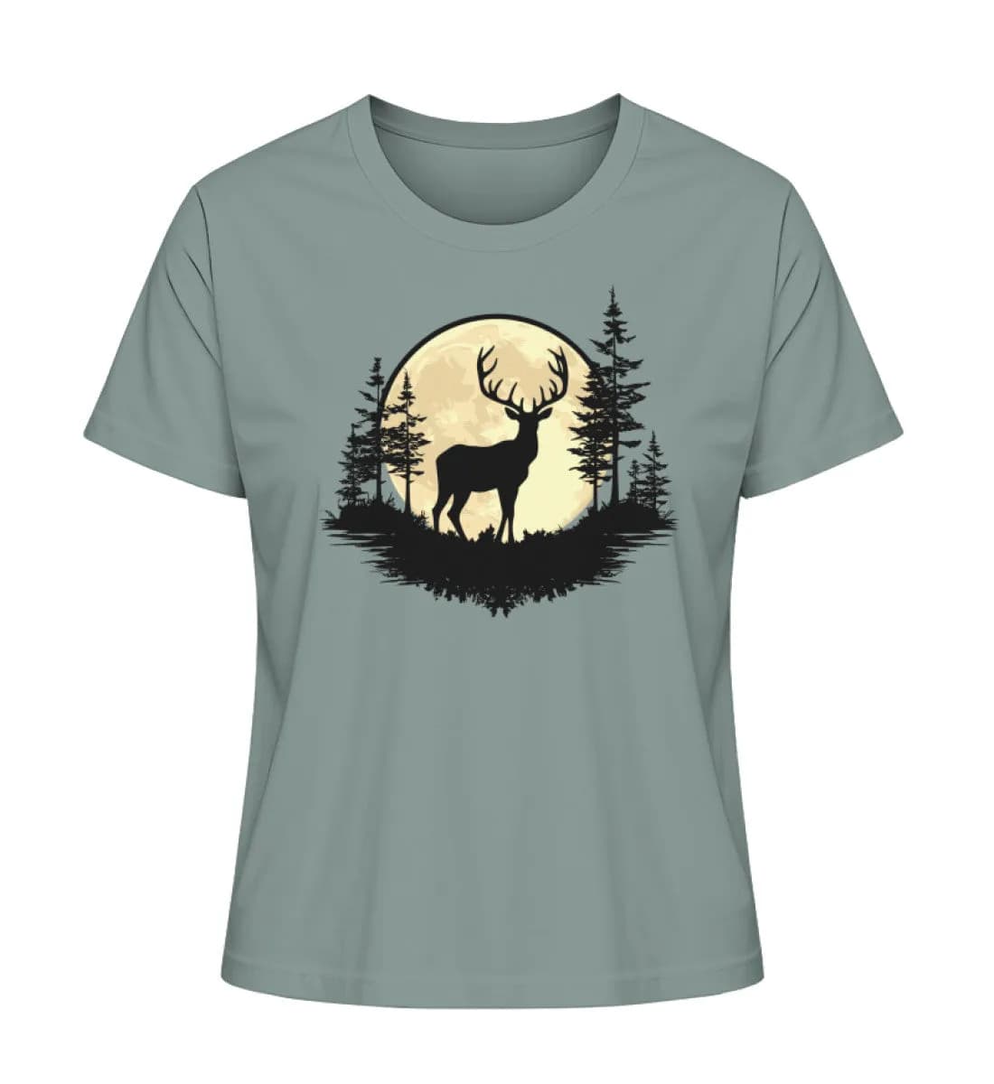Hirsch im Vollmond - Damen Premium Bio Shirt