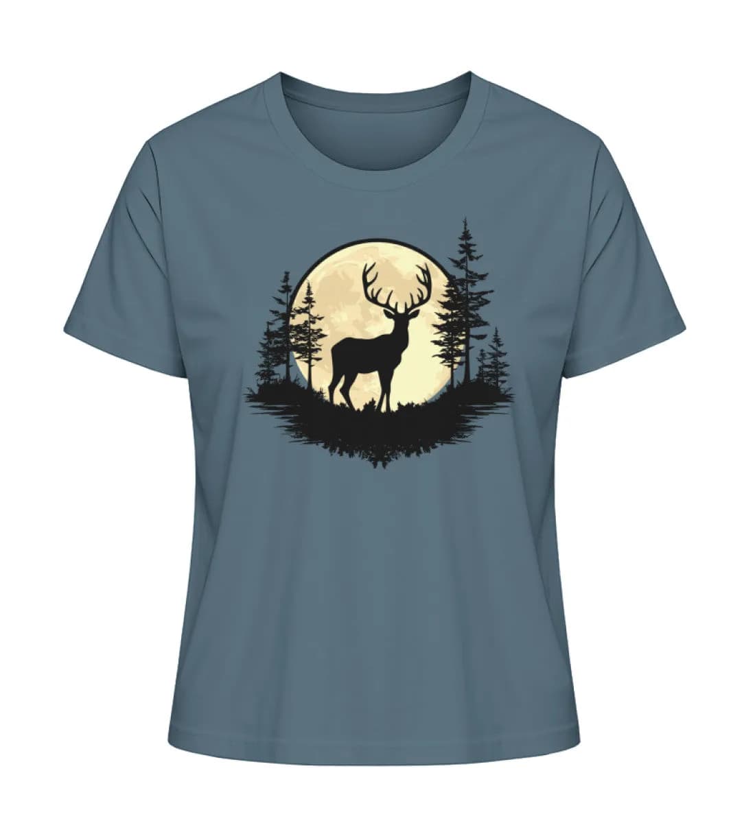 Hirsch im Vollmond - Damen Premium Bio Shirt