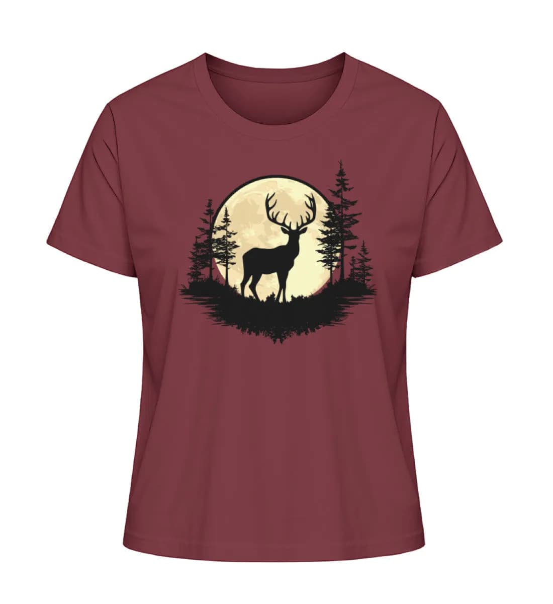Hirsch im Vollmond - Damen Premium Bio Shirt
