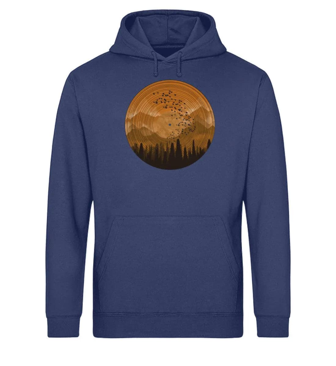 Wald auf Schallplatte orange - Unisex Basic Bio Hoodie