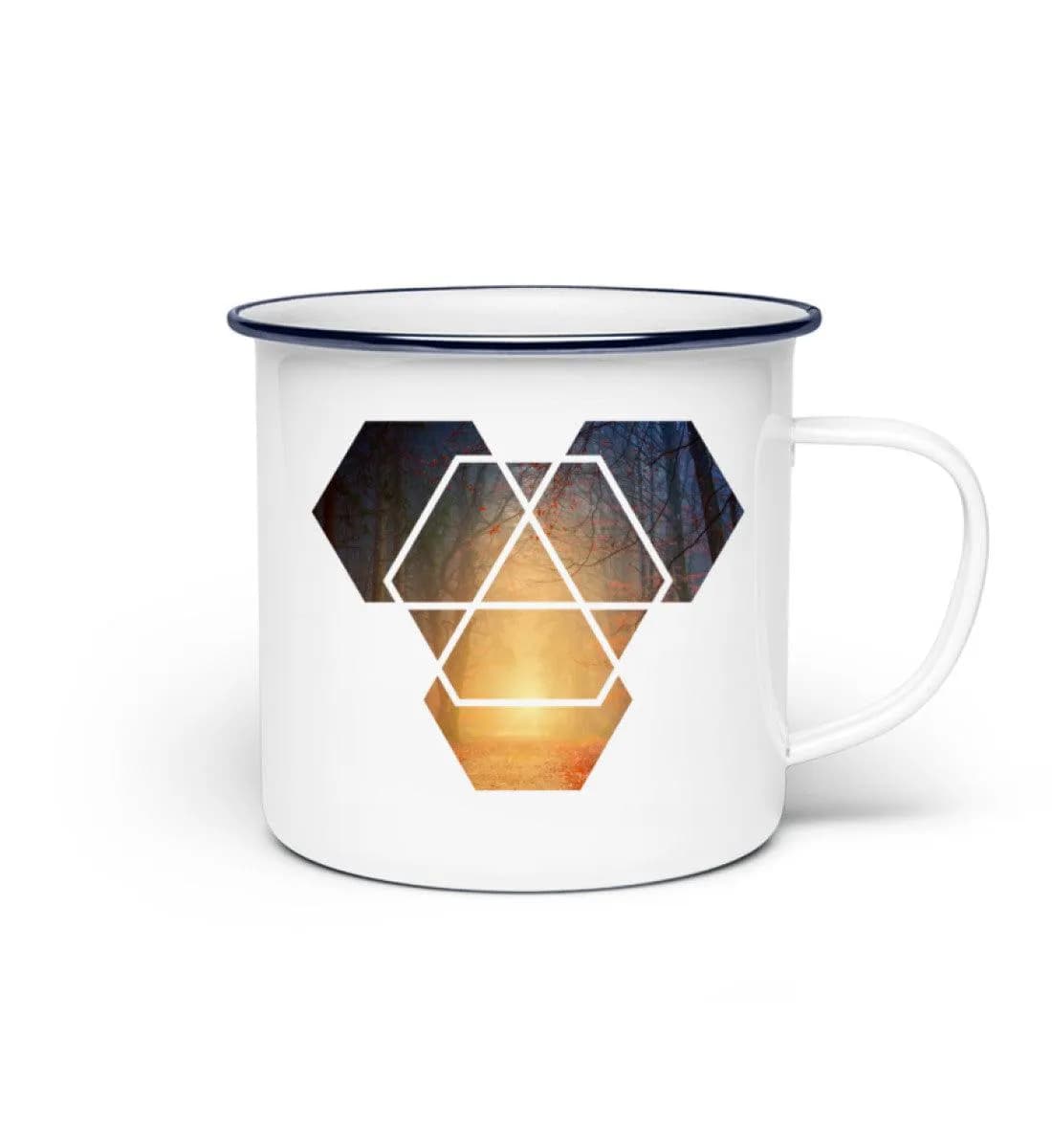 Hexagone - Emaille Tasse