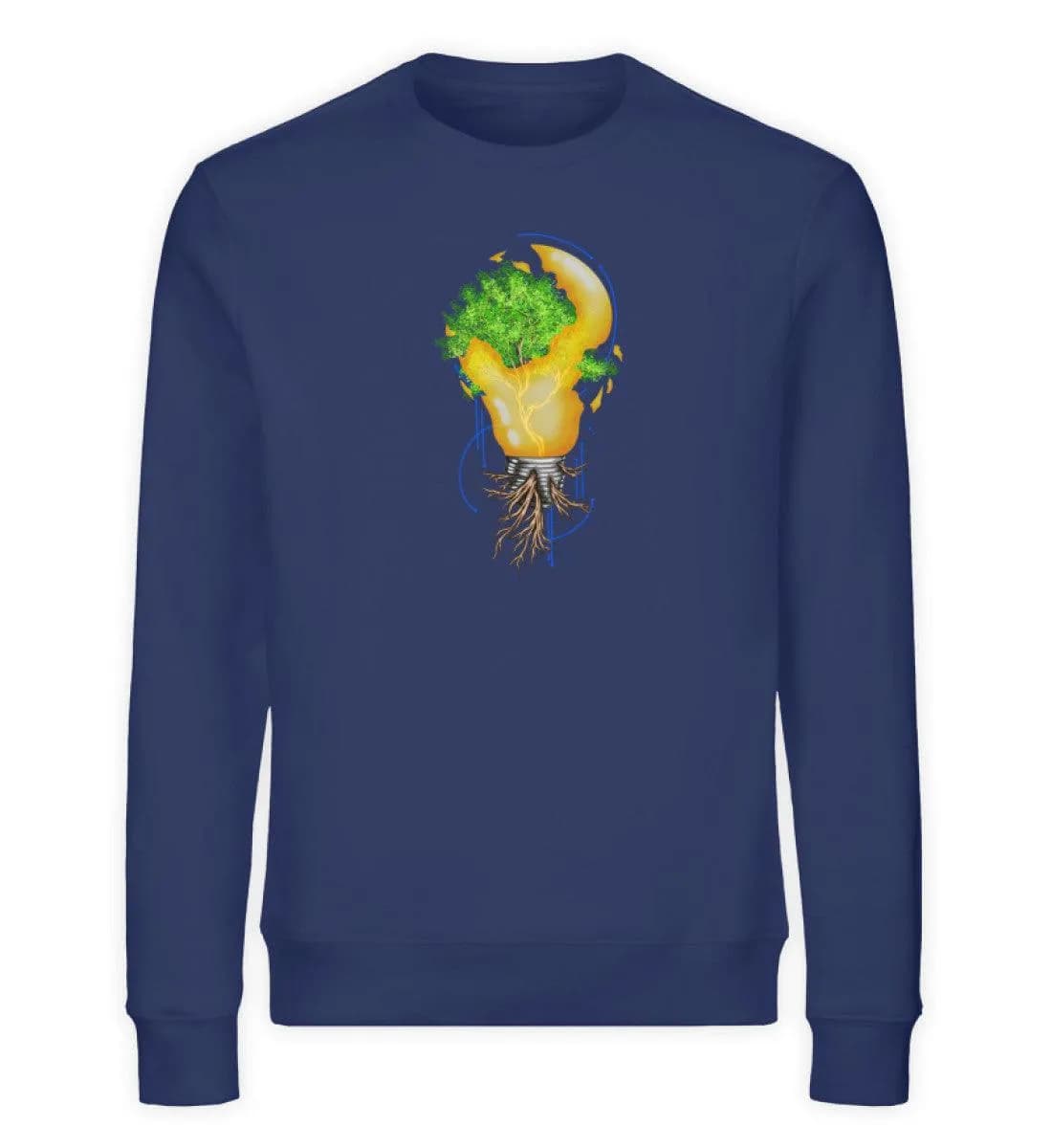 Tree in broken lightbulb - Unisex Bio Sweatshirt