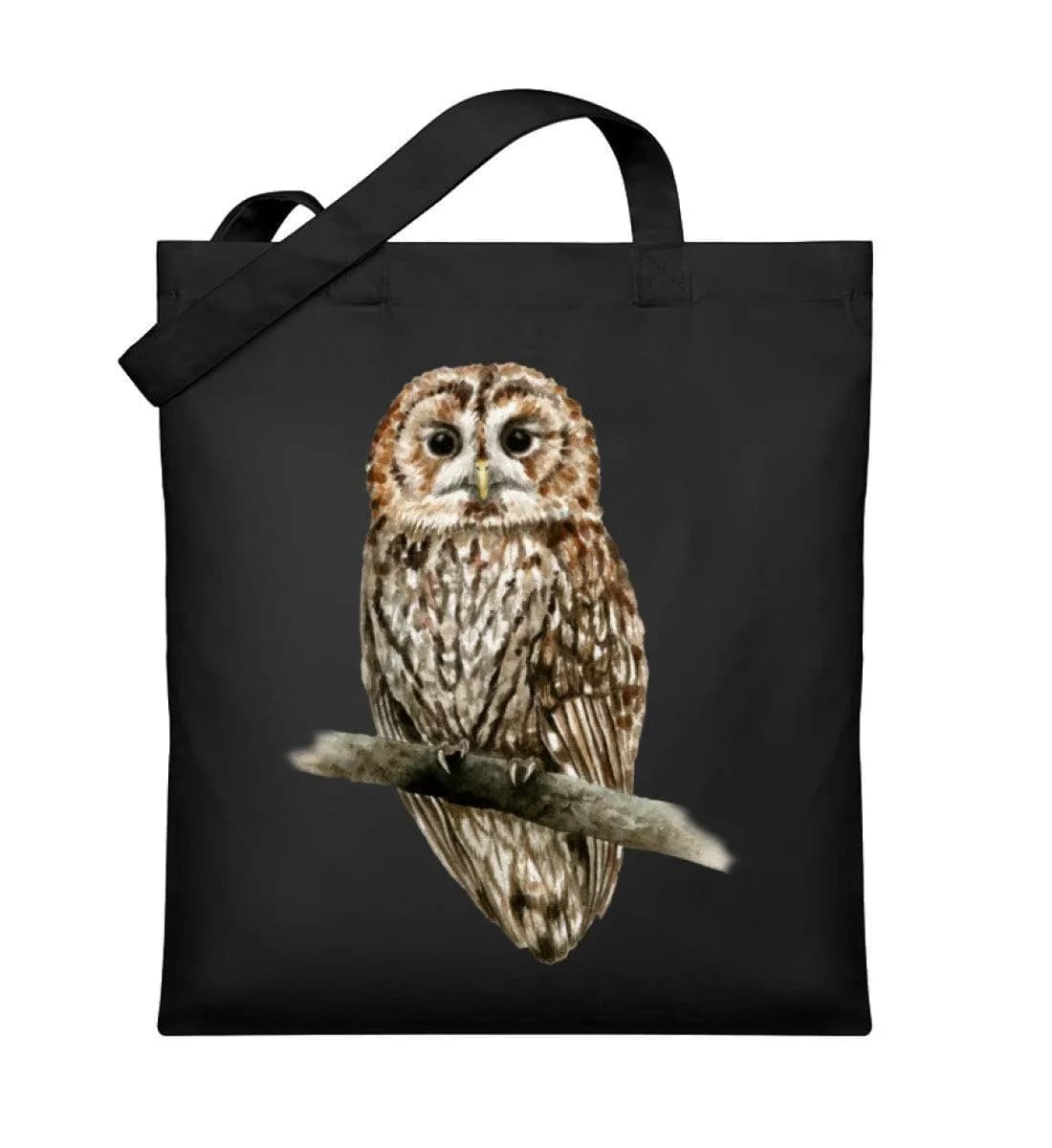Owl Watercolor - Organic Jutebeutel