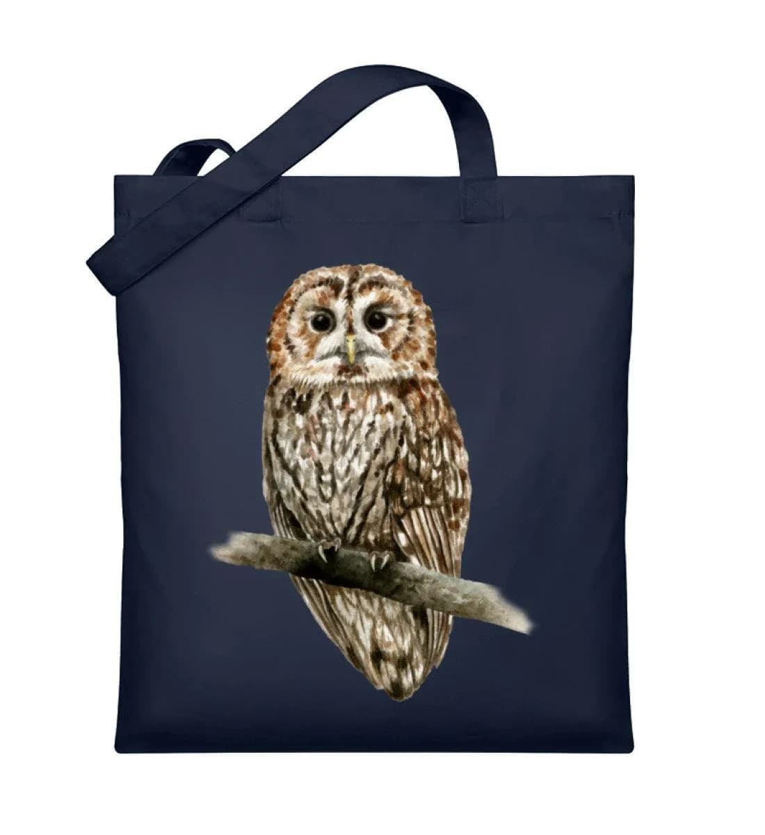 Owl Watercolor - Organic Jutebeutel