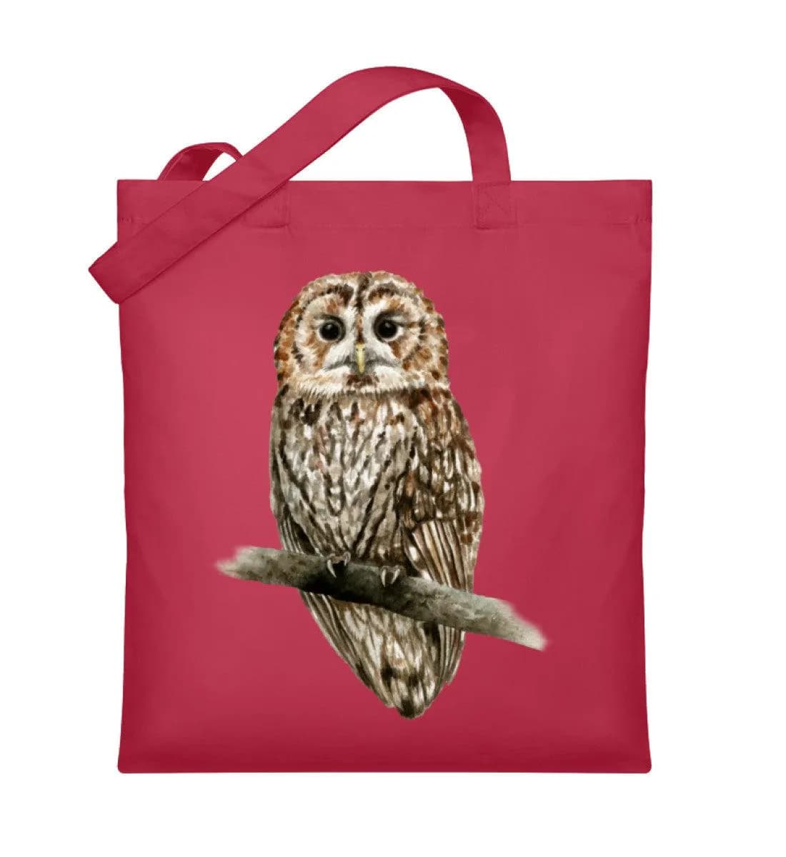 Owl Watercolor - Organic Jutebeutel