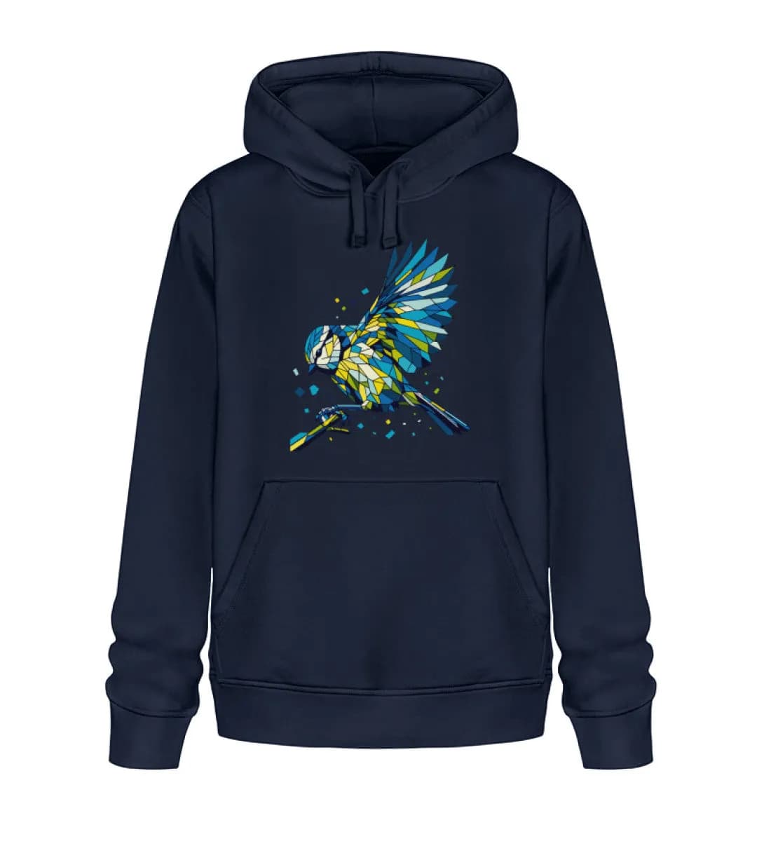 Blaumeise Polygon bunt - Unisex Basic Bio Hoodie