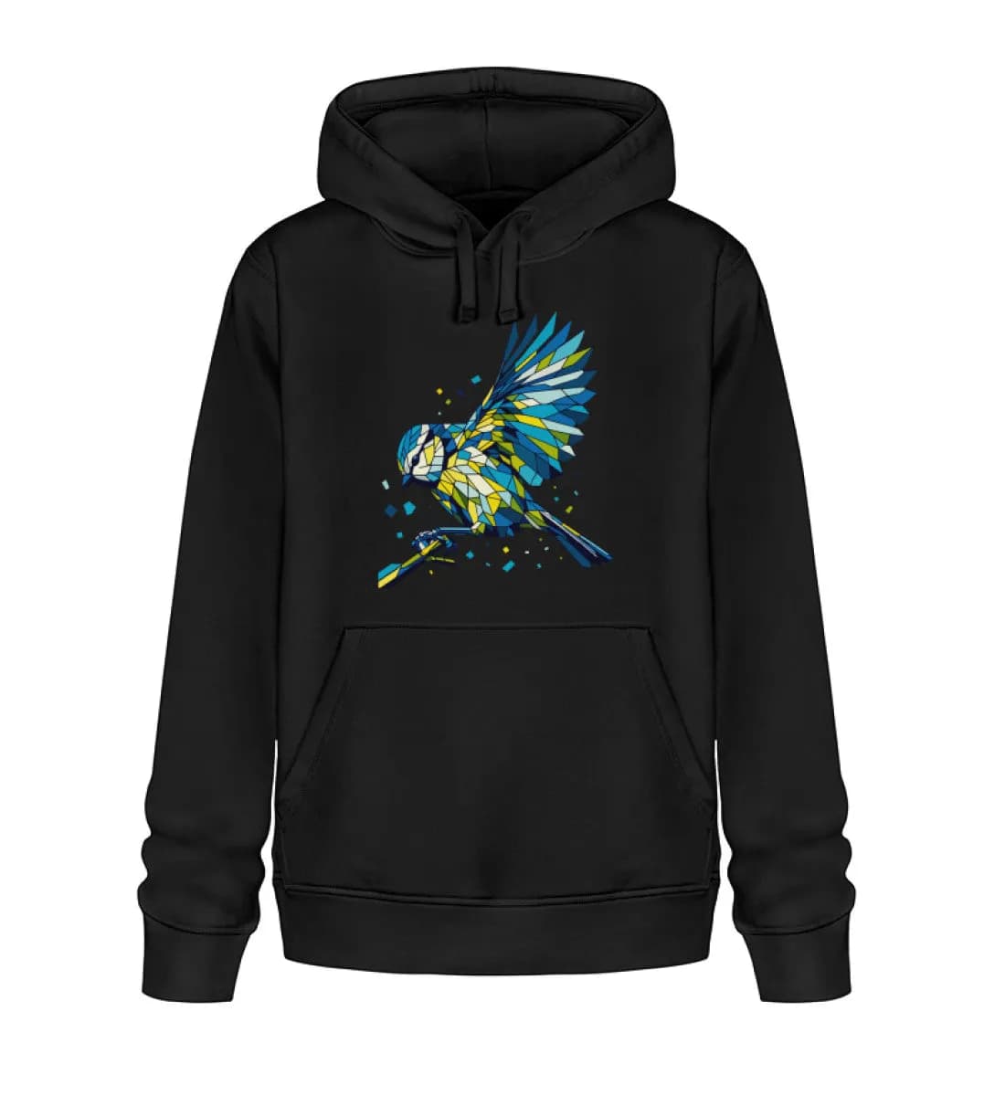 Blaumeise Polygon bunt - Unisex Basic Bio Hoodie