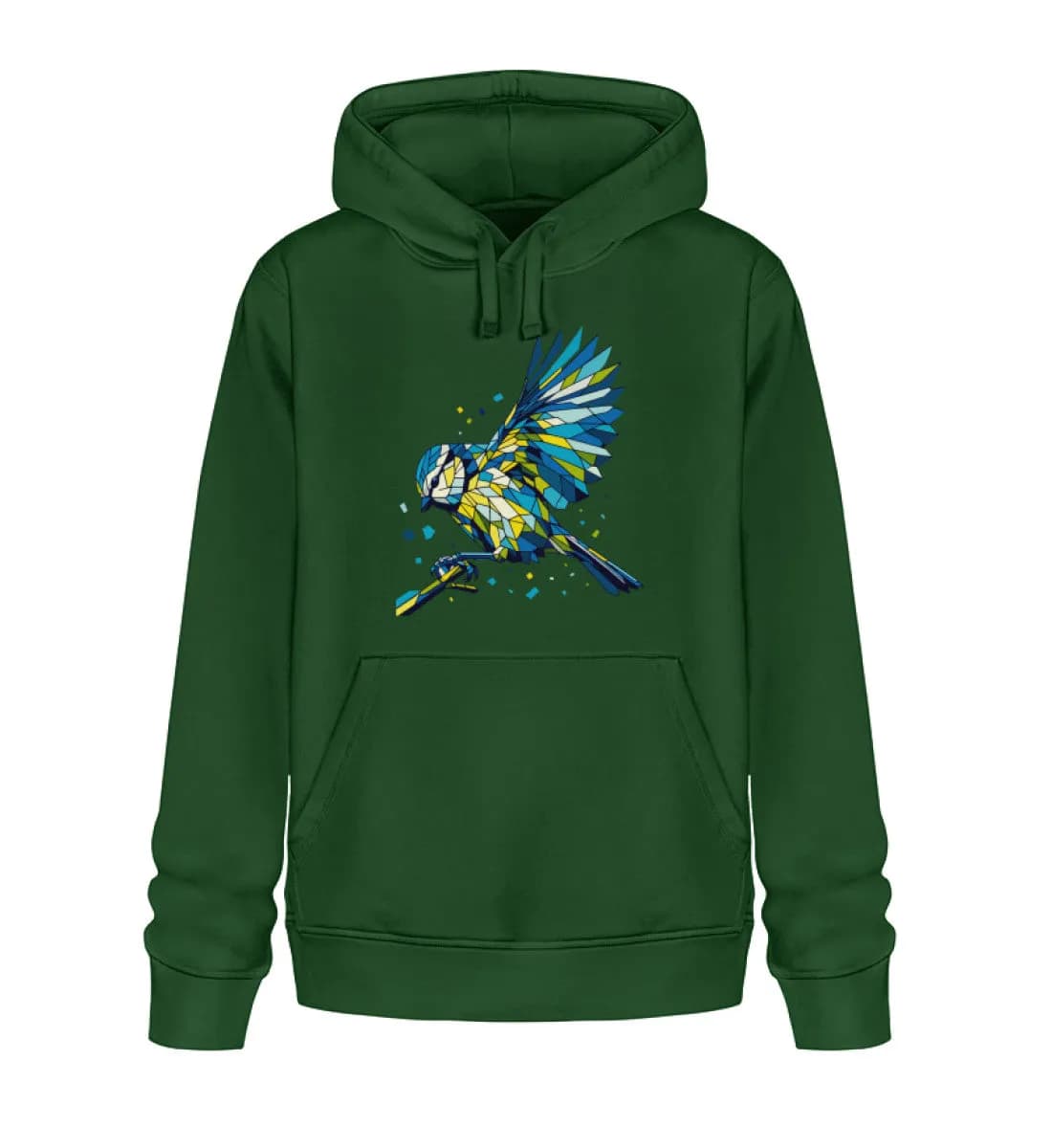 Blaumeise Polygon bunt - Unisex Basic Bio Hoodie