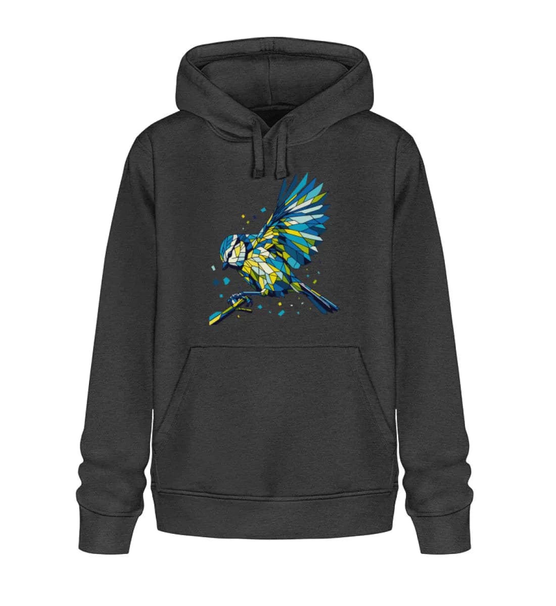Blaumeise Polygon bunt - Unisex Basic Bio Hoodie