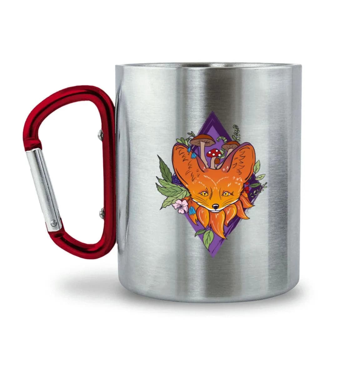 Wüstenfuchs - Edelstahltasse mit Karabinergriff