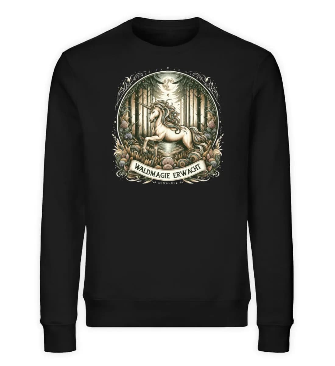Einhorn Waldmagie erwacht - Unisex Bio Sweatshirt