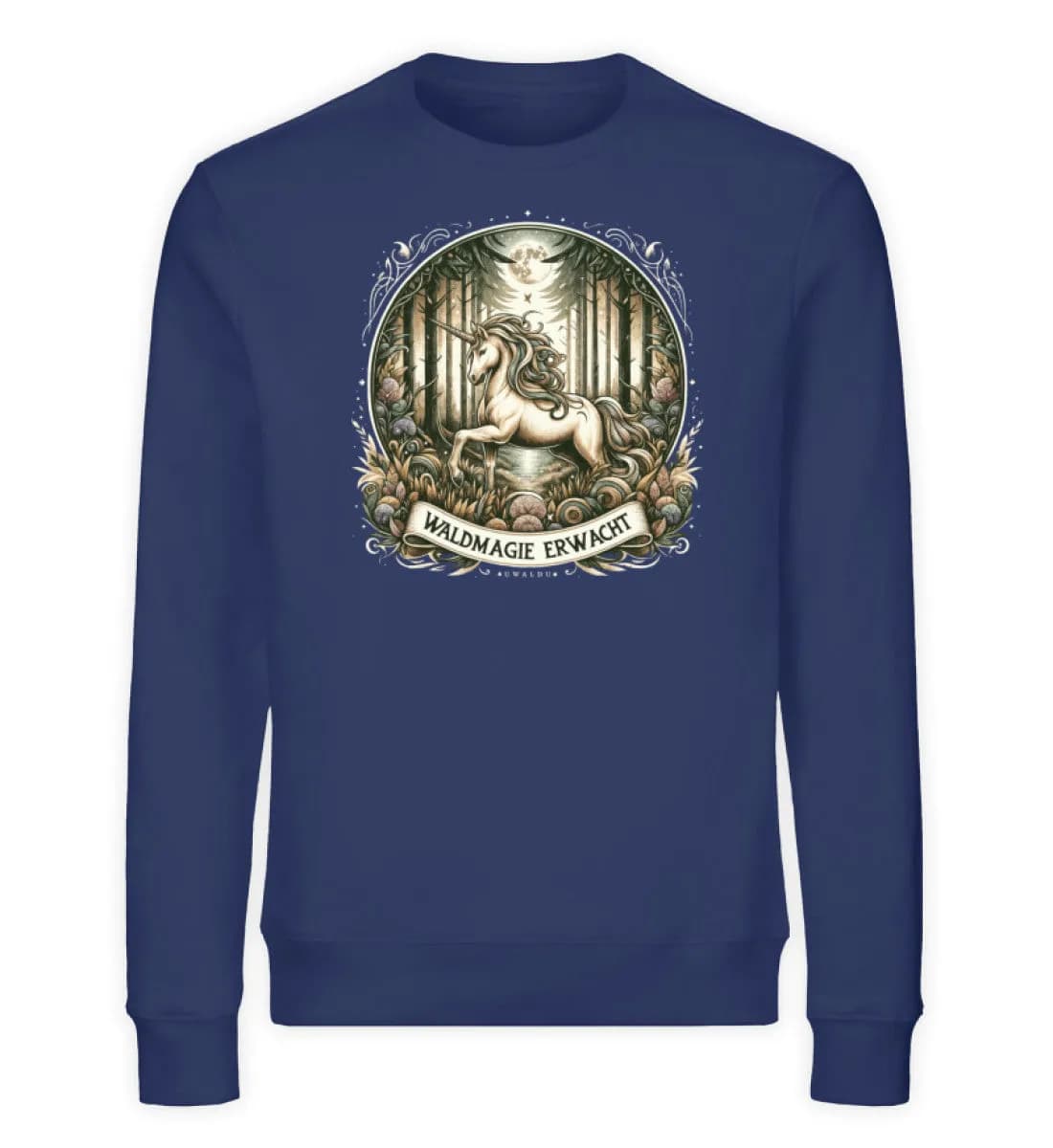 Einhorn Waldmagie erwacht - Unisex Bio Sweatshirt