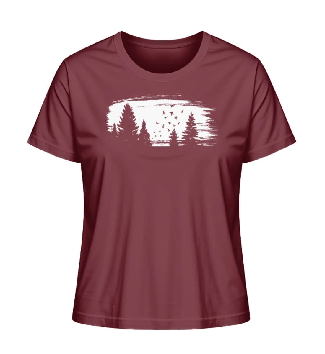 Wald mit Vögeln - Damen Premium Bio Shirt