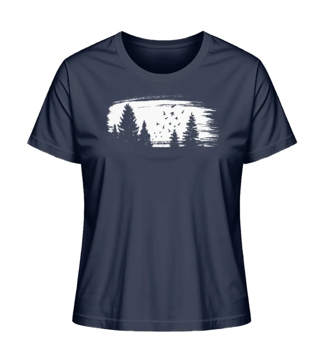 Wald mit Vögeln - Damen Premium Bio Shirt