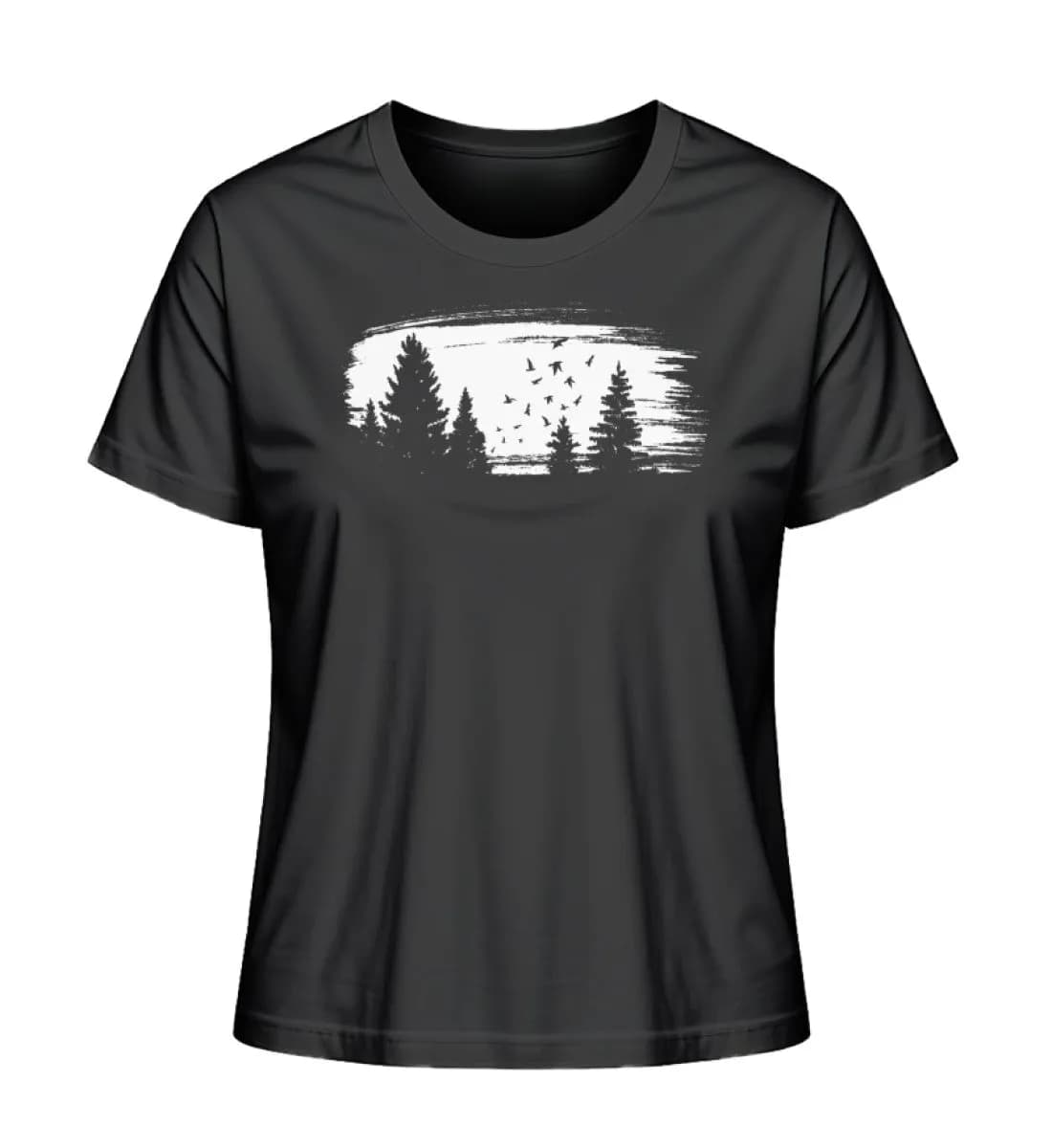 Wald mit Vögeln - Damen Premium Bio Shirt