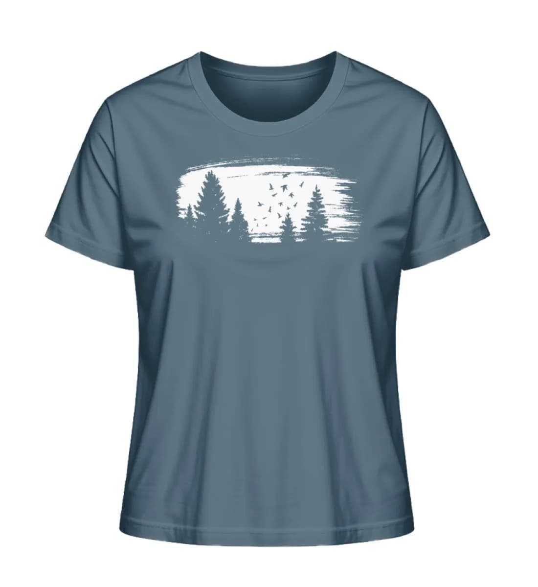 Wald mit Vögeln - Damen Premium Bio Shirt
