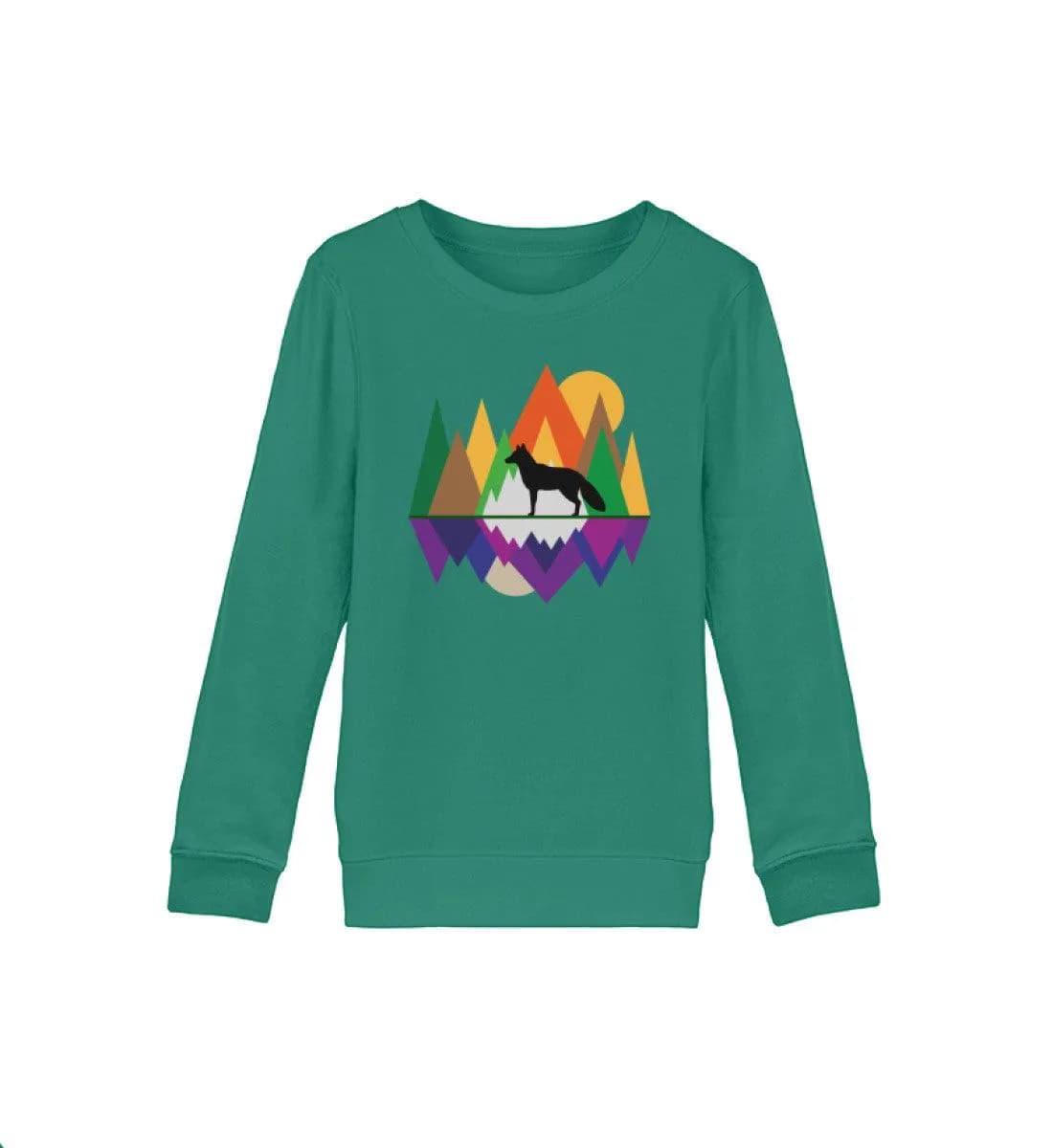 Fuchs im Wald geometrisch - Kinder Bio Sweatshirt